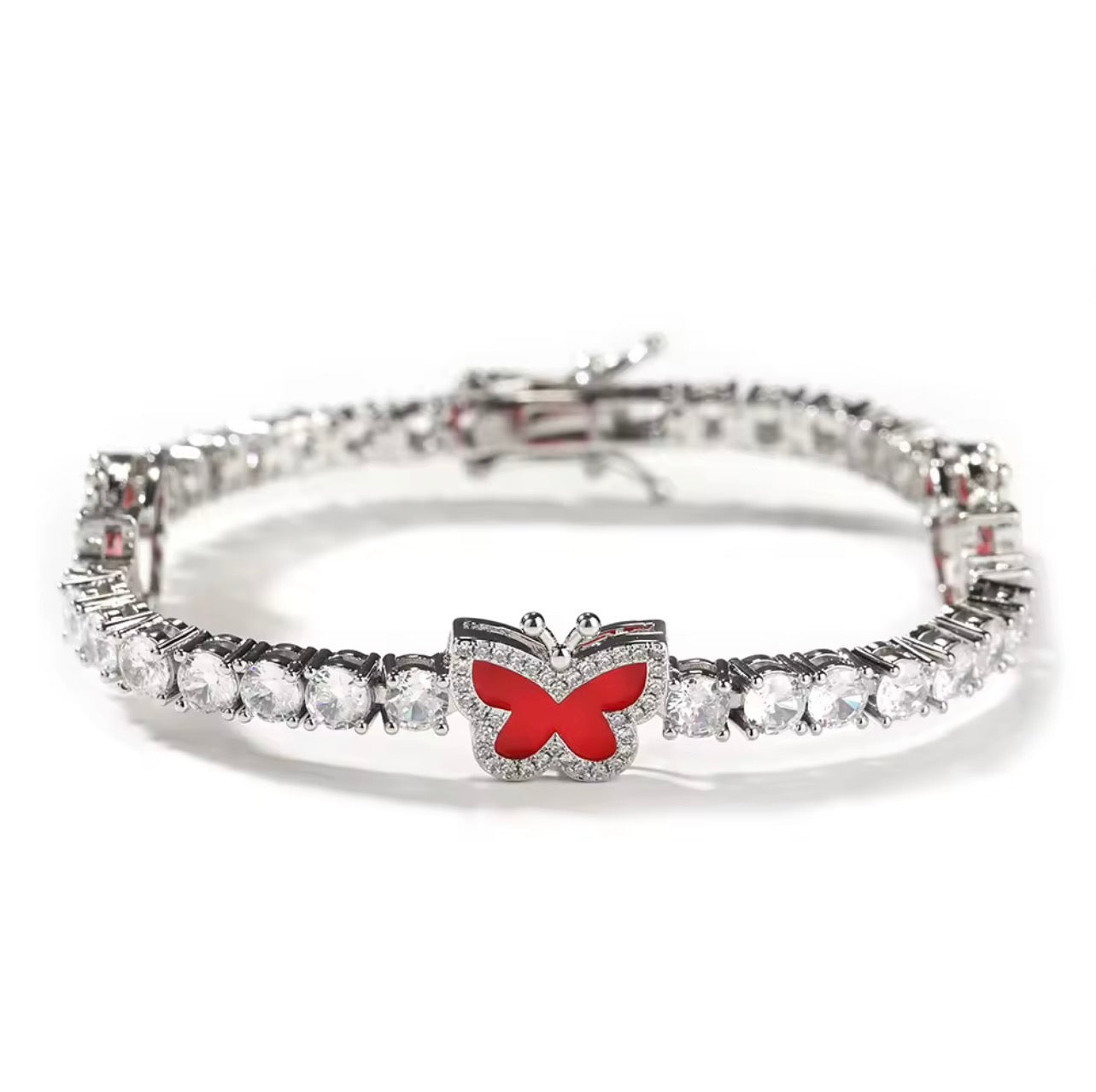 18K Butterfly Tennis Bracelet