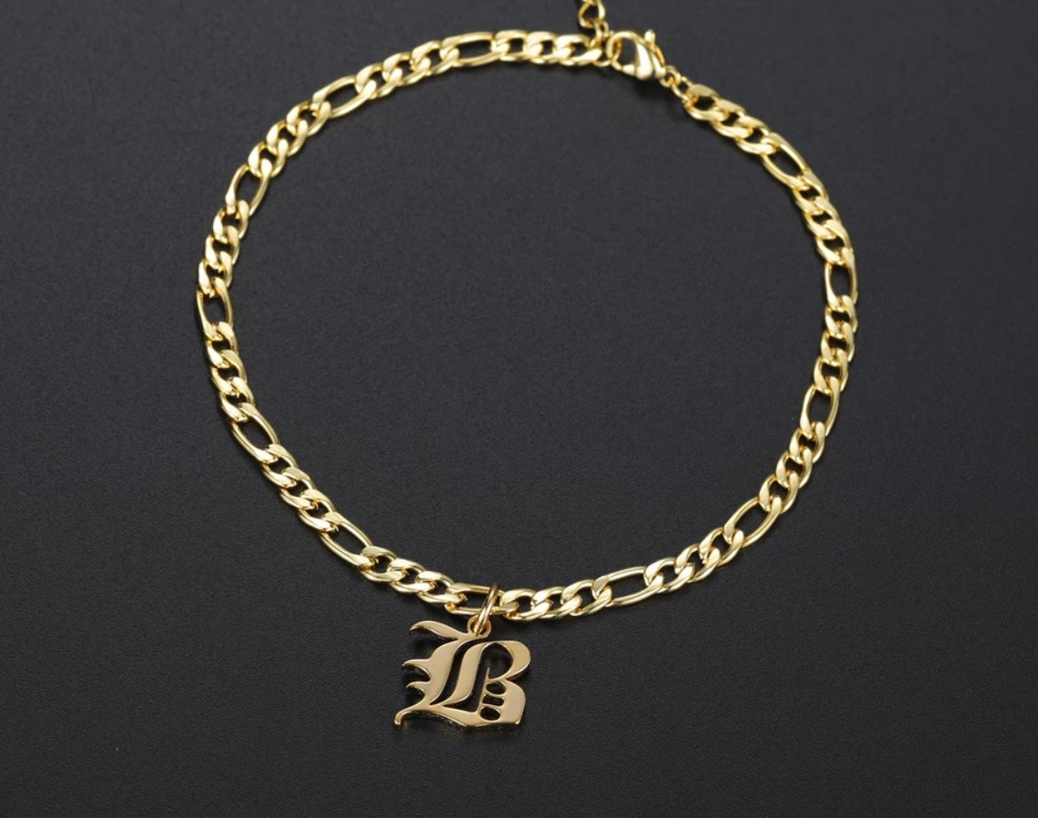 Custom English Letter Anklet