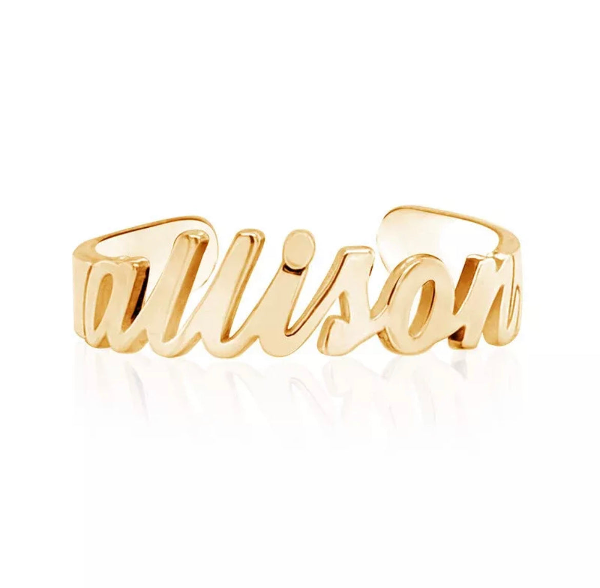 Custom Name Toe Ring