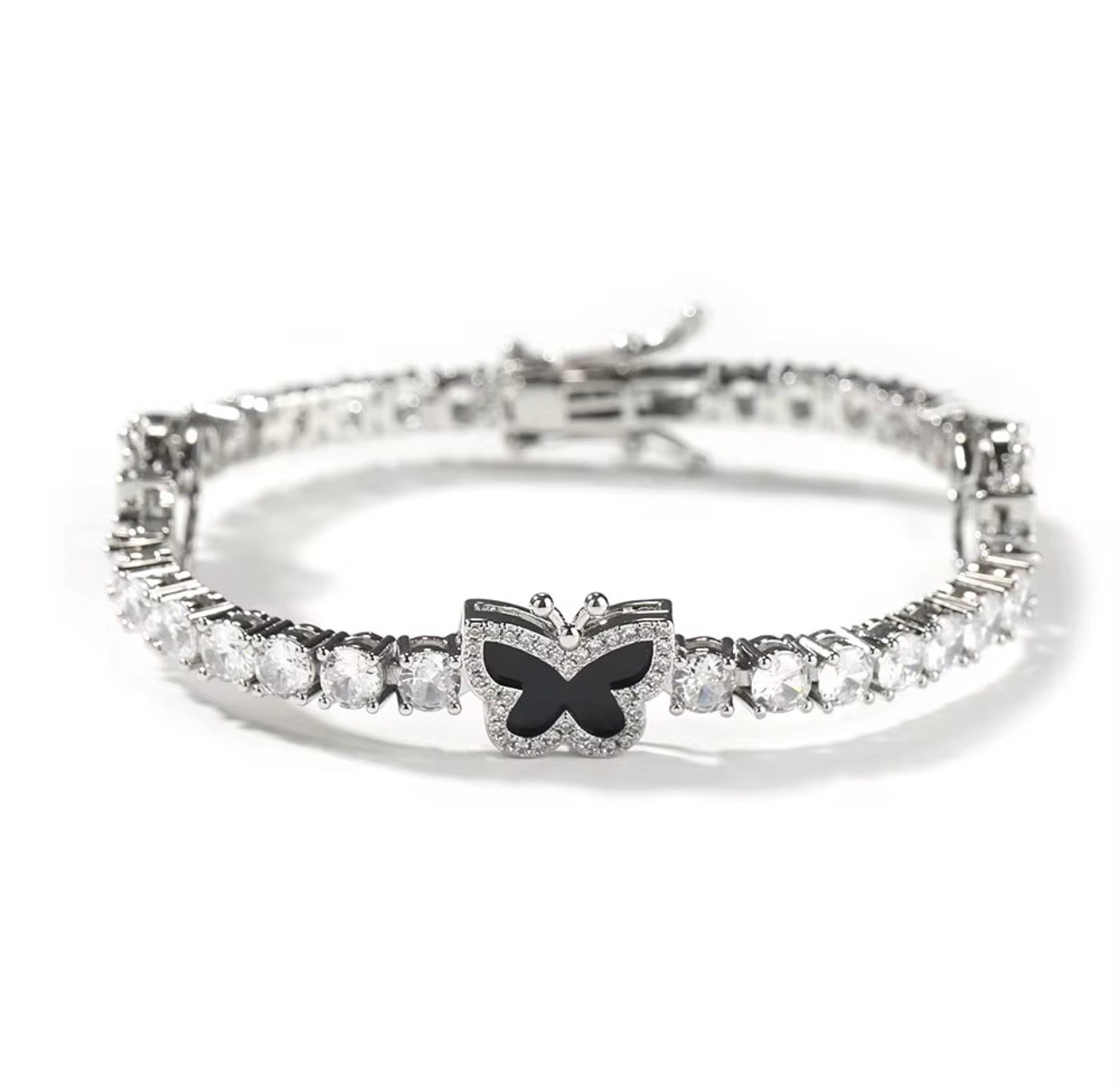 18K Butterfly Tennis Bracelet