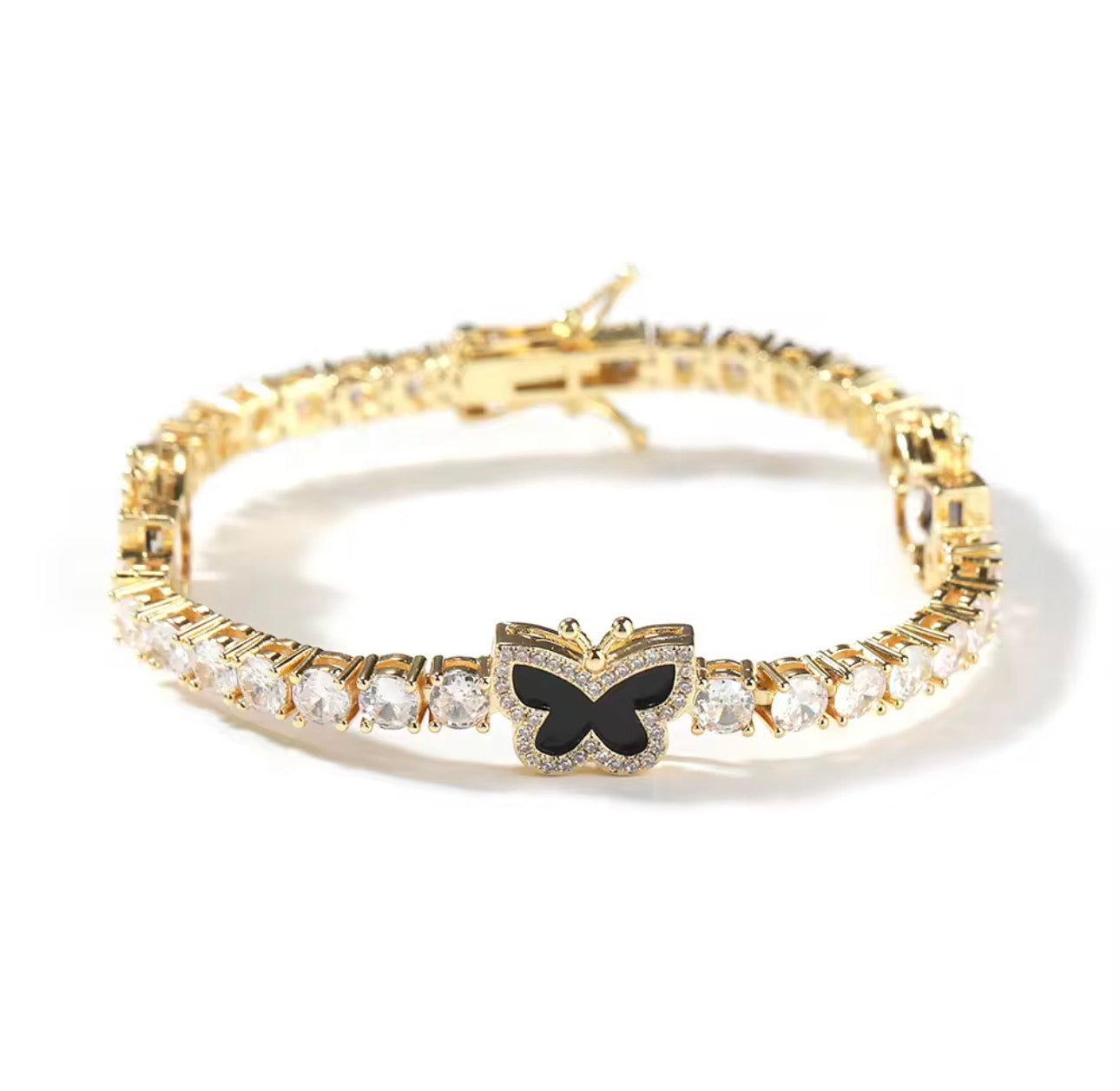 18K Butterfly Tennis Bracelet