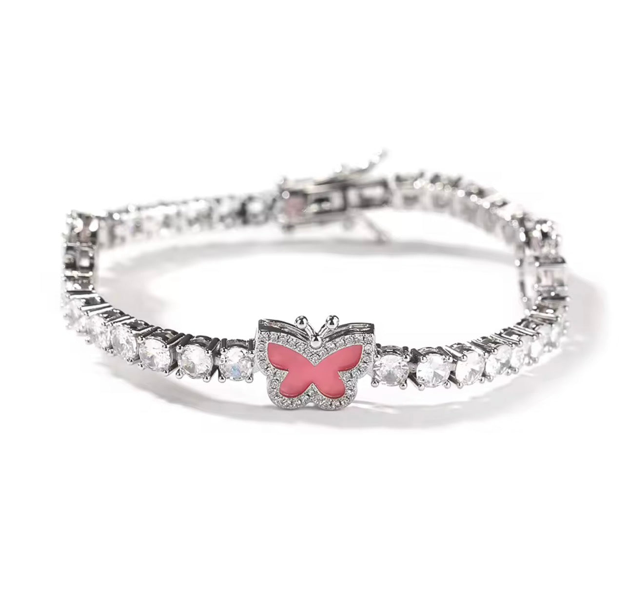 18K Butterfly Tennis Bracelet