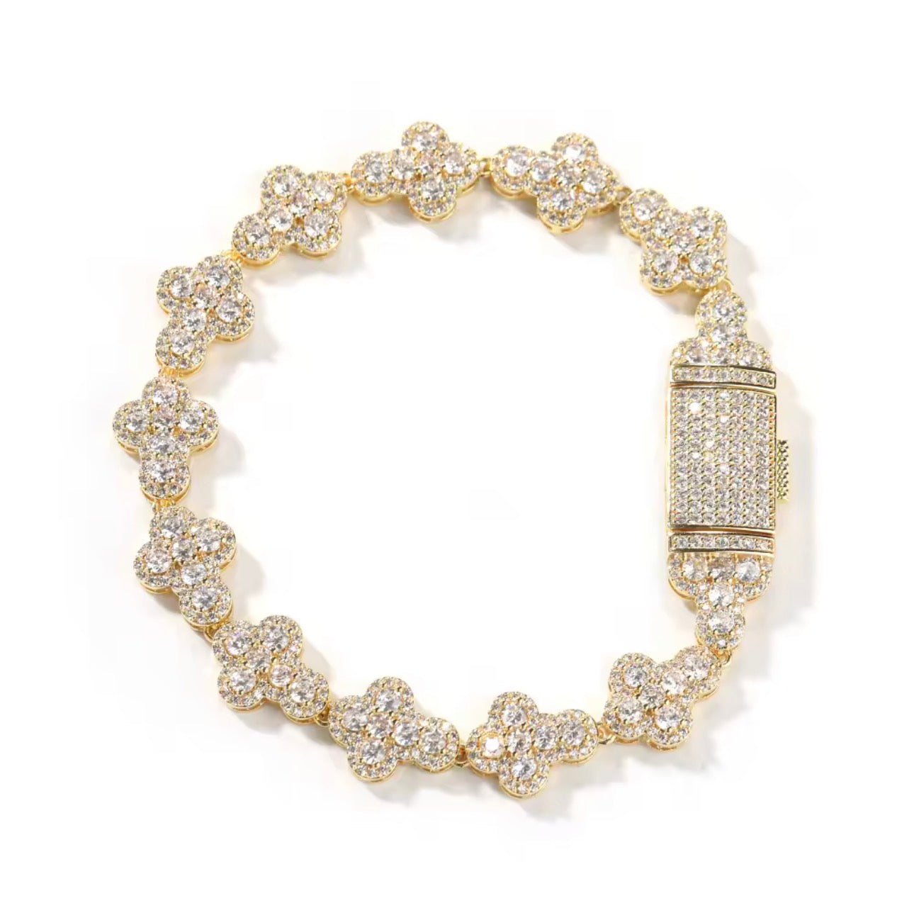Baguette Cross Link Bracelet