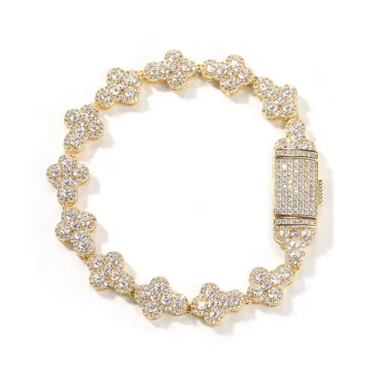 Baguette Cross Link Bracelet