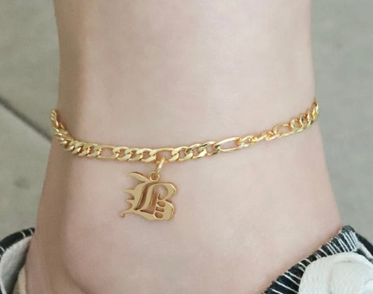 Custom English Letter Anklet