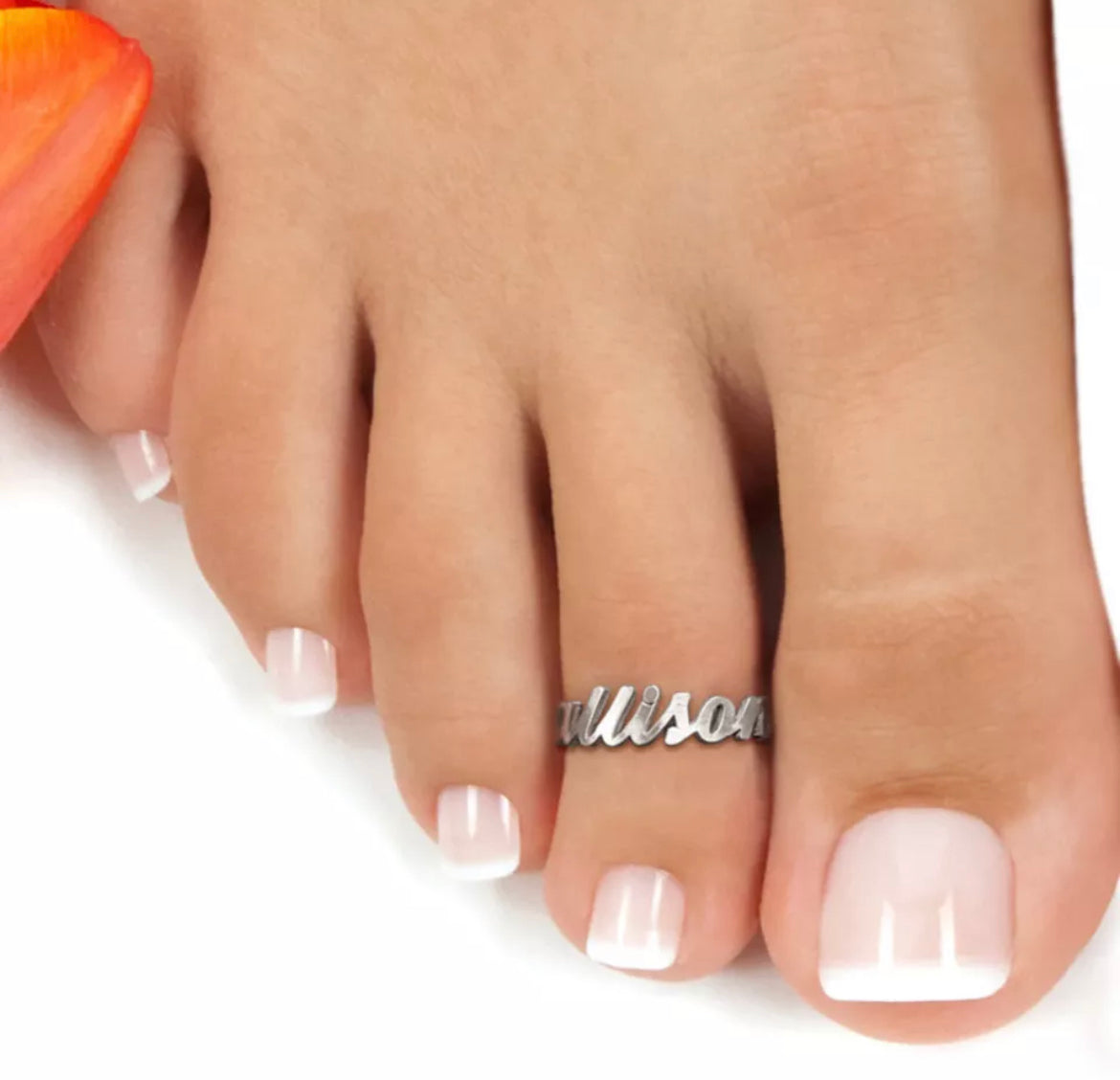 Custom Name Toe Ring